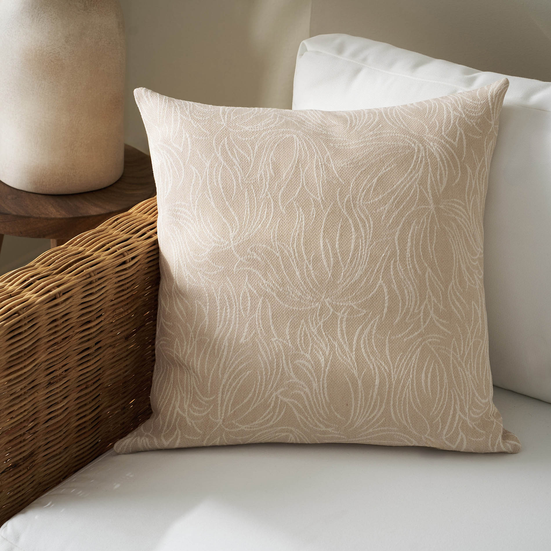 2005563060001 Μαξιλαροθήκη 50x50cm GOFIS HOME Delia Natural Ecru 563/06 - Image 1