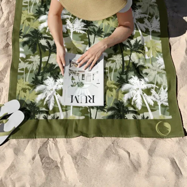 Πετσέτα Θαλάσσης Microfiber Quick Dry Palm Tree Borea Home Textiles 90 x 180 cm