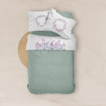 Σεντόνι Digital Print Σετ Forget me Not Υπέρδιπλο Borea Home Textiles 220 x 240 cm + (2) 50 x 70 cm